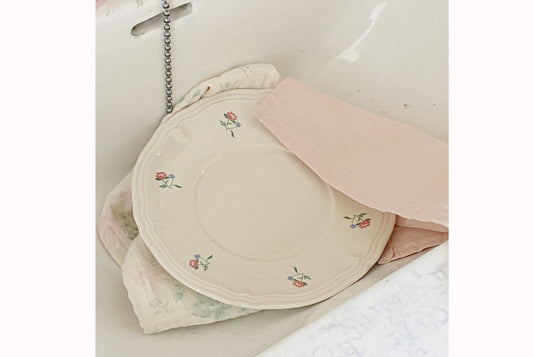 flower desert plate