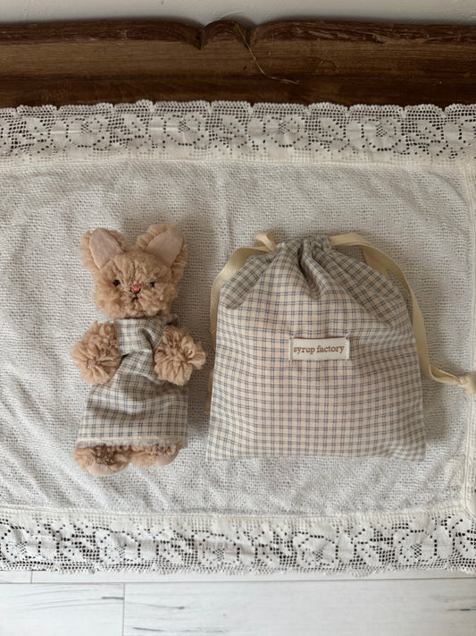 original pouch {light blue check}