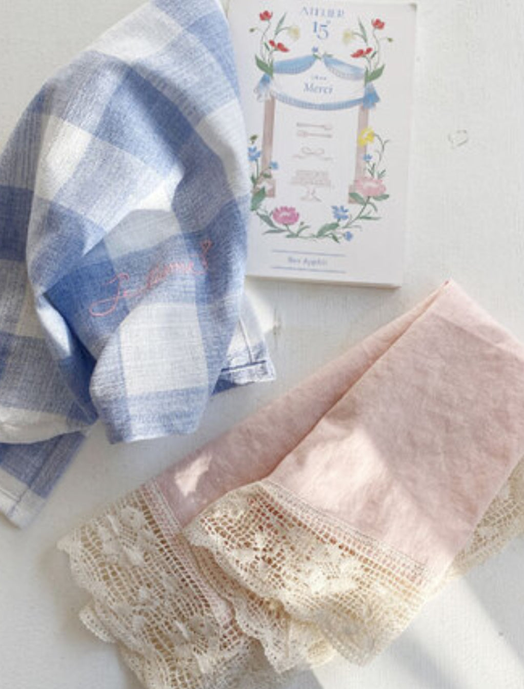 Flower pattern lace big mat(pink)