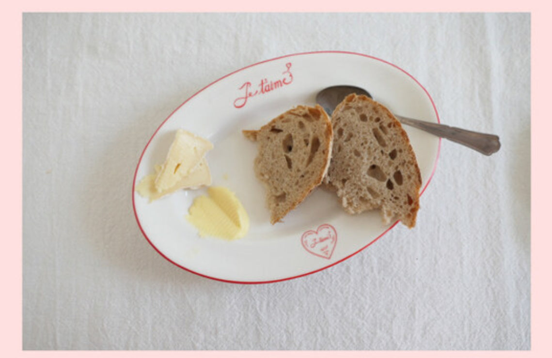 Je t'aime oval plate