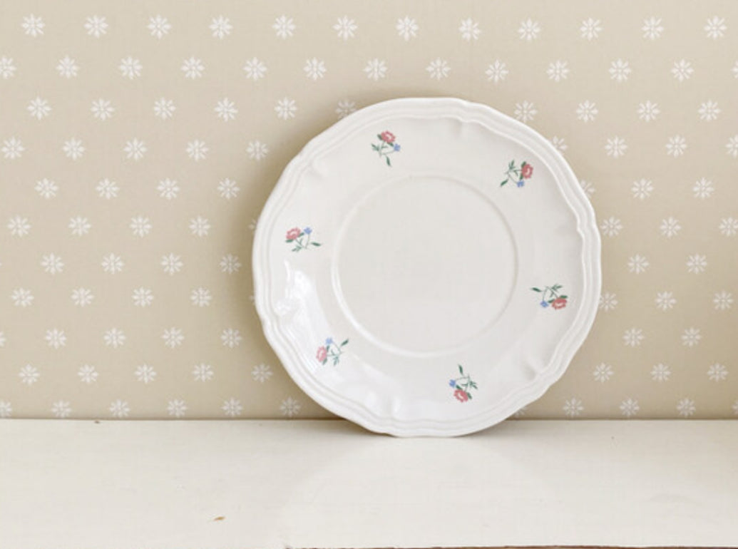 flower desert plate