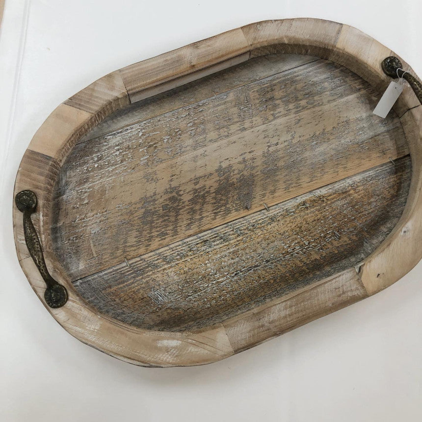 vintage wood tray