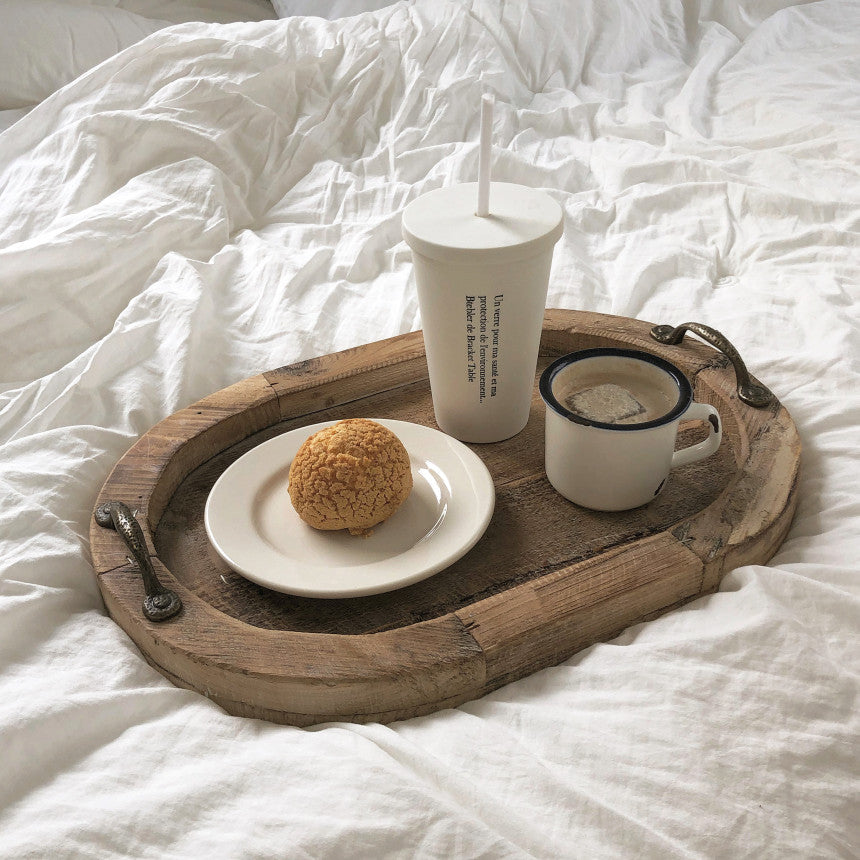 vintage wood tray