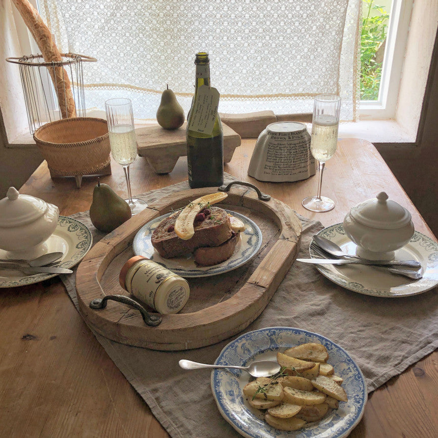 vintage wood tray