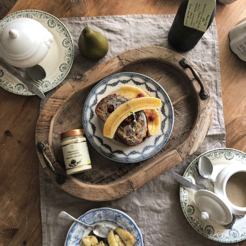 vintage wood tray