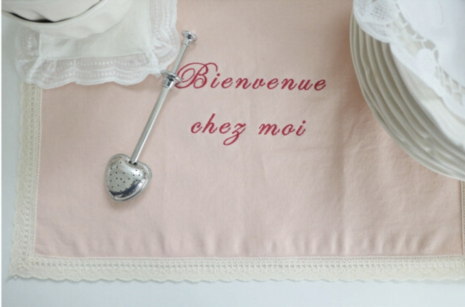 Bienvenue chez moi Lace pinkmat 