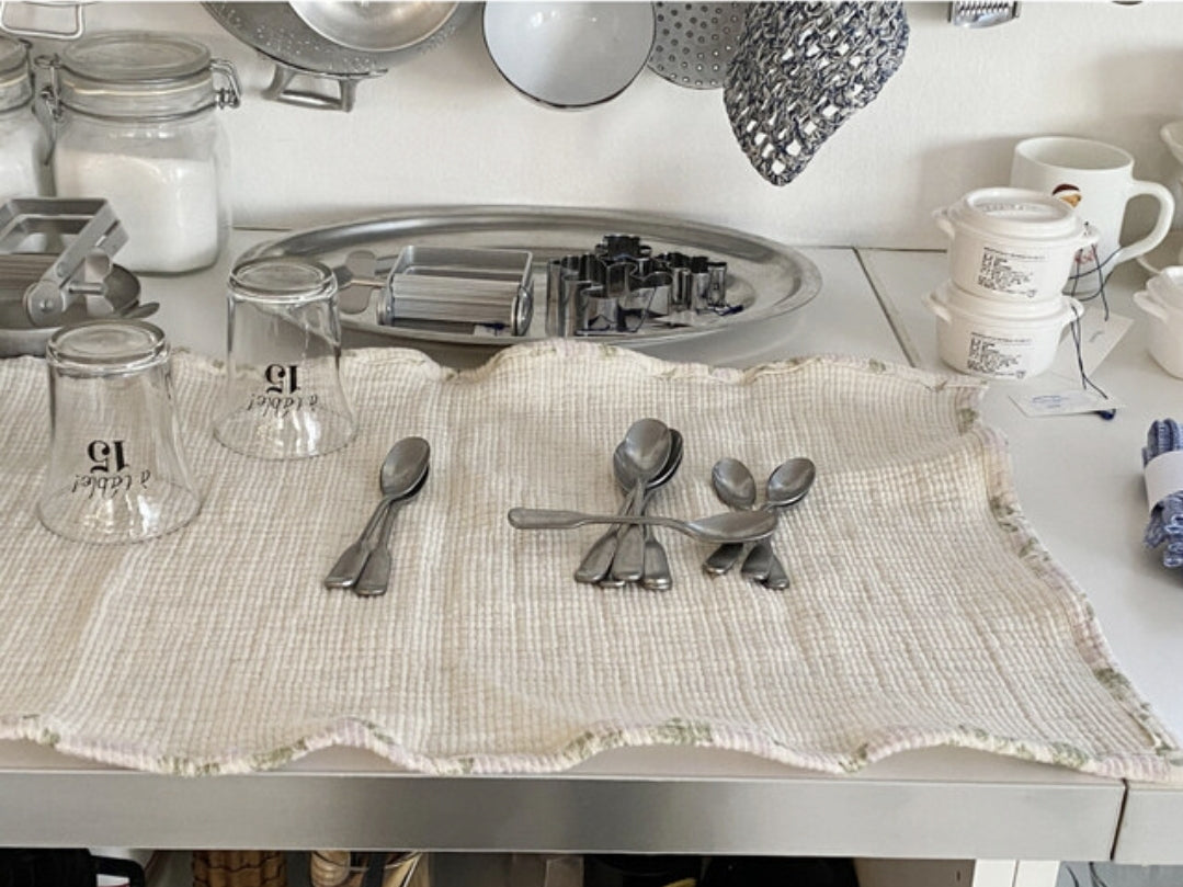 french flower kitchen cloth