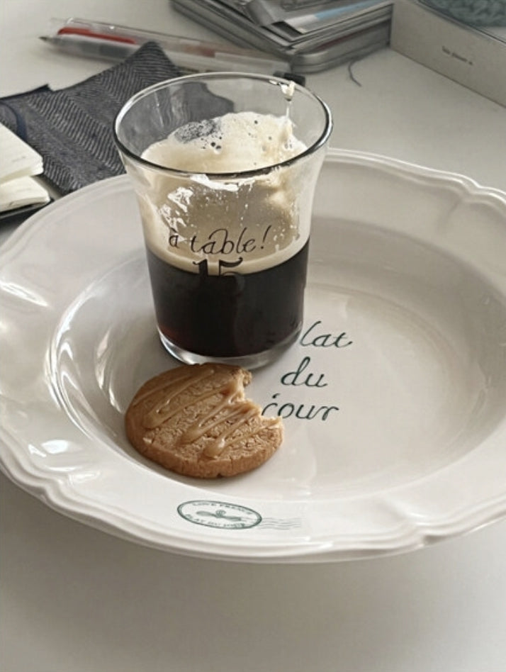 a table 15 franch glass