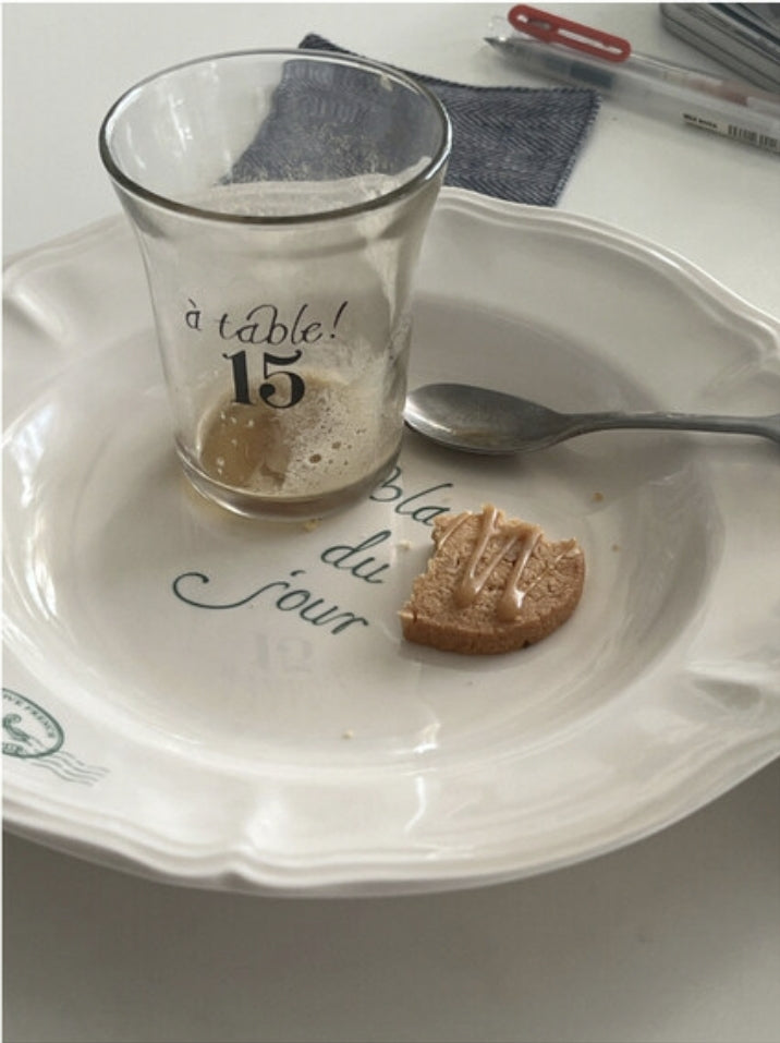 a table 15 franch glass