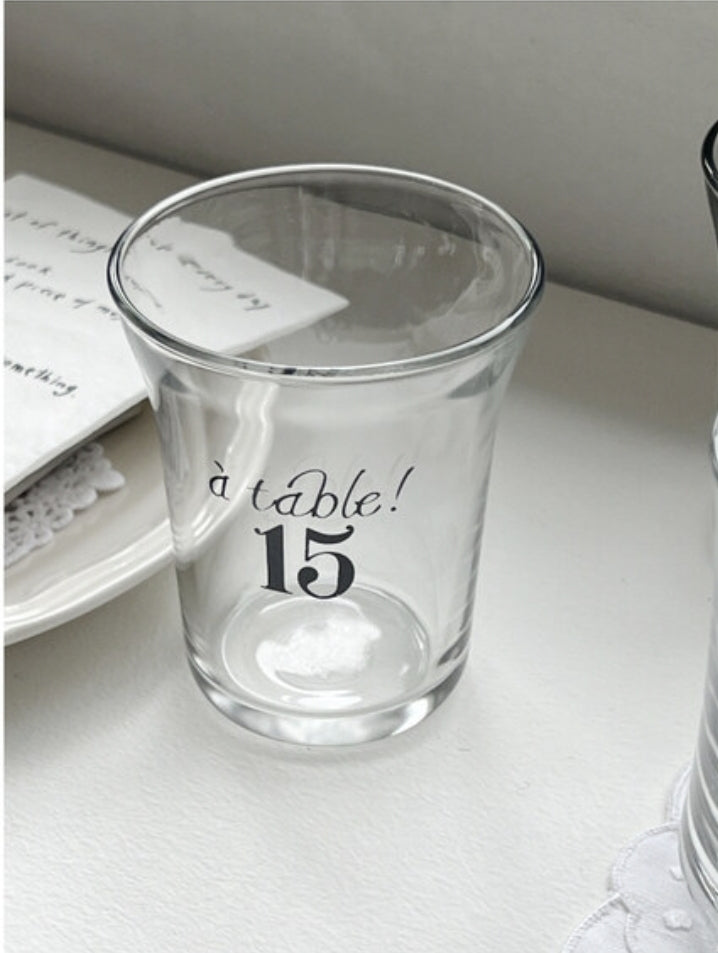 a table 15 franch glass