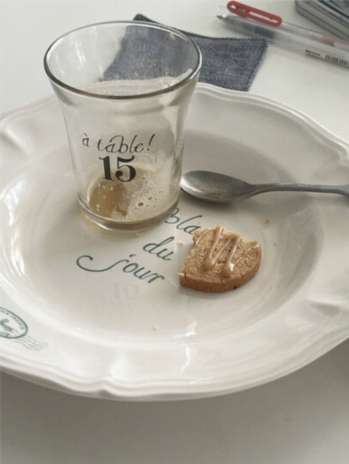 a table 15 franch glass