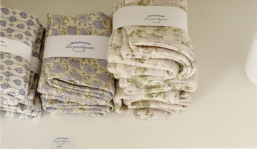 french flower kitchen cloth