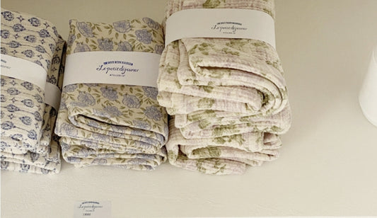 french flower kitchen cloth